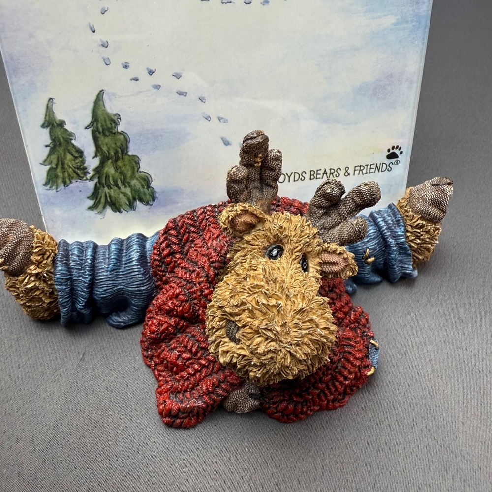 Boyds Bears Friends Myles VH Moose Trail Blazer Figurine Frame The Moose Troop